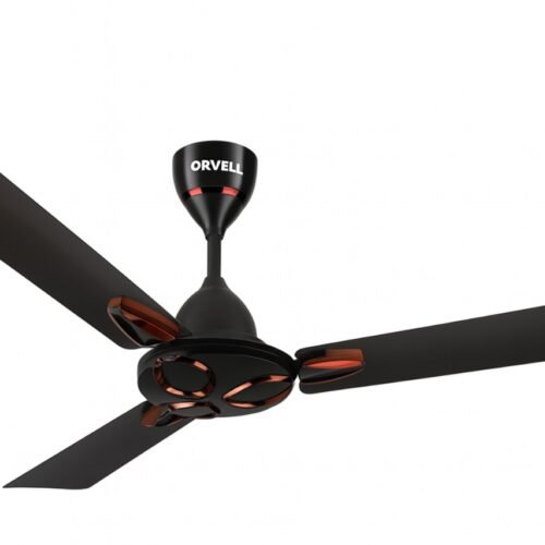 Orvell Premium Ceiling Fan – Stylish Black with Copper Accents